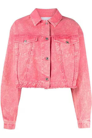 Nanushka Bambari Cropped Denim Monogram Jacket