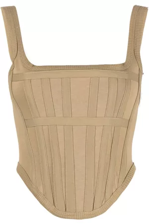 DION LEE Cropped corset top