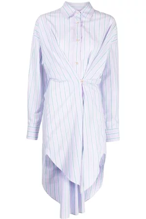 Marant Etoile Striped asymmetric shirt dress