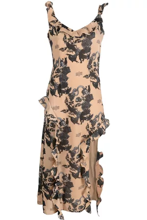 Rokh Ruffle detail long dress