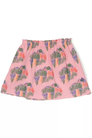 The Animals Observatory Graphic-print ruffled skirt