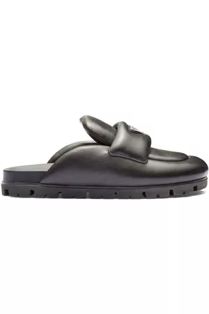 Prada Women Slippers - Triangle-logo padded slippers