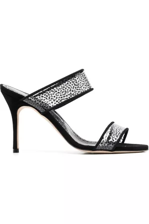Manolo Blahnik Bold polka-dot print sandals