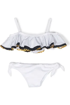 MONNALISA Ruffled contrast-trim bikini