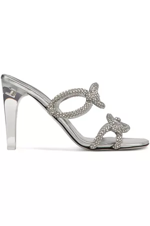 VALENTINO GARAVANI Chain 1967 embellished slide sandals