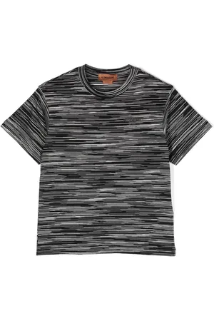Missoni Logo-lettering striped cotton T-shirt