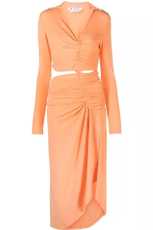 OFF-WHITE Cut-out draped dress