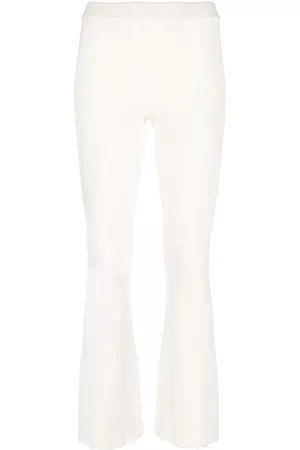 AERON Ribbed-knit high-waisted trousers