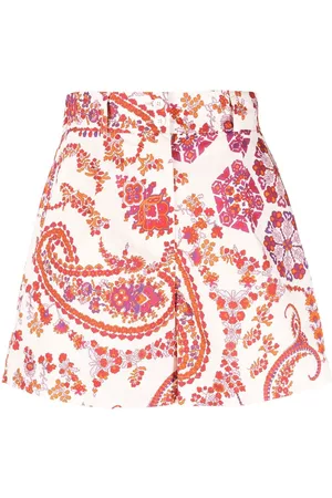 Woolrich Paisley-print high-waist shorts