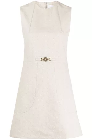 Patou Logo-jacquard cotton A-line minidress