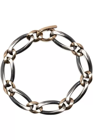 Hum 10kt yellow gold and cable-link chain bracelet