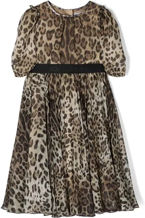 Dolce & Gabbana Animal-print silk dress