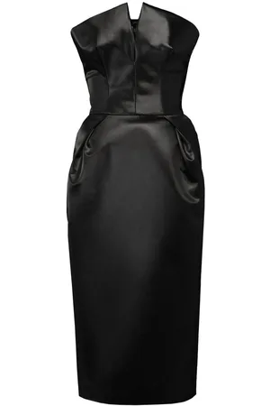 Maison Margiela Cintzed satin midi dress