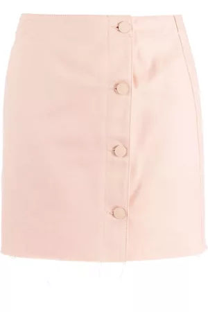 RAF SIMONS Frayed cotton miniskirt