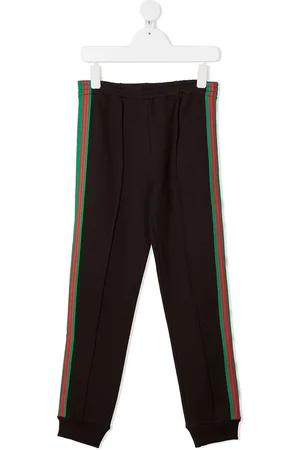 Gucci Girls Trousers - Logo stripe sweatpants