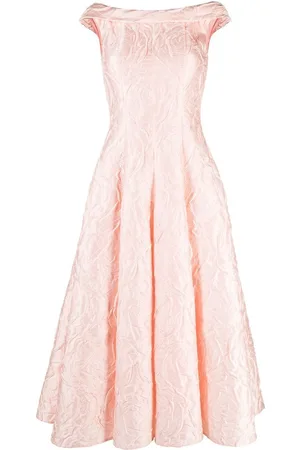 TALBOT RUNHOF Textured floral-pattern dress