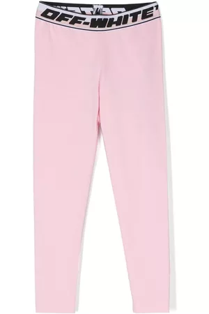 OFF-WHITE Logo-waistband cotton leggings