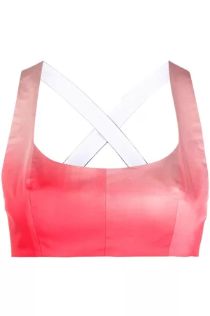 Serafini Gradient-effect cropped top