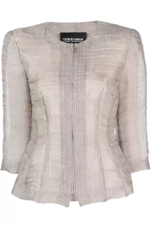 Giorgio Armani 1990s round-neck jacket