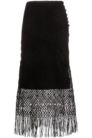 WALES BONNER Horizon Macramé fringed skirt