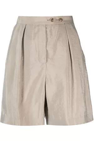 Emporio Armani Pleat-detail high-waisted shorts