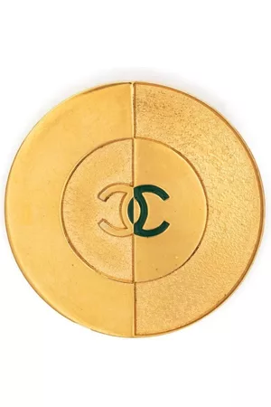 Chanel Vintage Chanel Gold Metal Textured Triple CC Logo Brooch, 1994  Available For Immediate Sale At Sotheby's