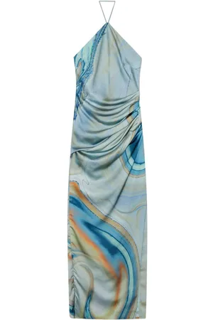 Simkhai Hansel marble-print gown