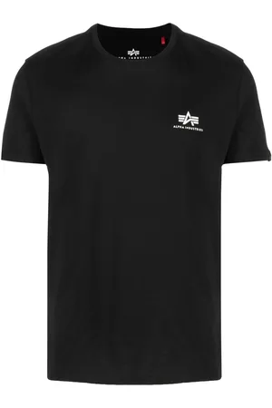 Alpha Industries Men Short Sleeve - Logo-print cotton T-shirt