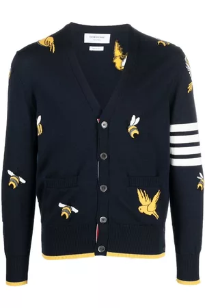 Thom Browne 4-Bar stripe intarsia-patterned cardigan