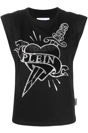 Philipp Plein Crystal-embellished logo tank top