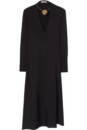 Jil Sander Scoop-neck virgin wool midi dress
