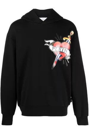 Philipp Plein Heart & dagger-print hoodie