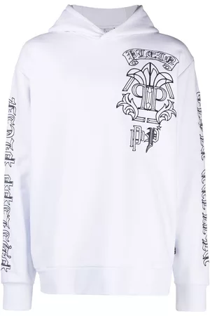 Philipp Plein Skull-print logo-embroidered hoodie