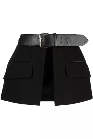 DICE KAYEK High-waisted peplum belt skirt