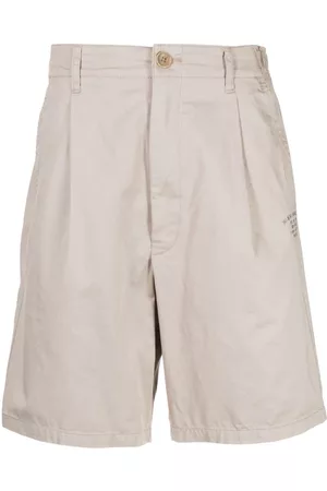 Izzue Embroidered logo-detail cotton shorts