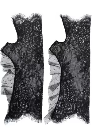 Parlor Lace ruffle-trim fingerless gloves