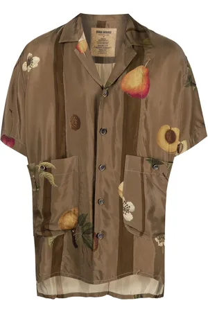 UMA WANG Fruit-print V-neck shirt