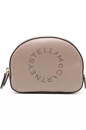 Stella McCartney Cut out-logo zip-up makeup bag