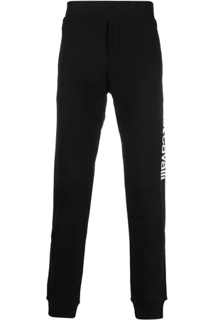 Roberto Cavalli Logo-print cotton track pants