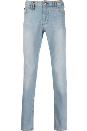 Philipp Plein Logo-plaque slim-leg jeans