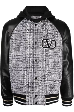 VALENTINO GARAVANI Logo-patch hooded bomber jacket