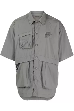 Musium Div. Logo-print multi-pocket shirt