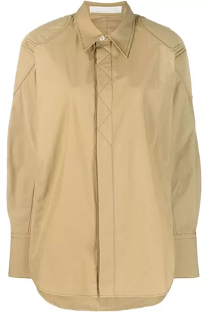 DION LEE Contrast stitching shirt jacket