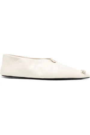 Jil Sander Knotted leather ballerina shoes