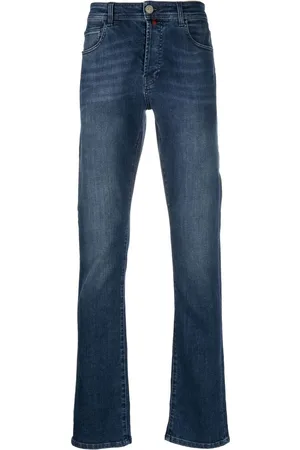 BILLIONAIRE Logo-embroidered straight-leg jeans