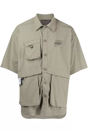 Musium Div. Logo-print multi-pocket shirt