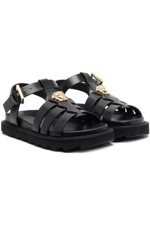 VERSACE Medusa-plaque leather sandals