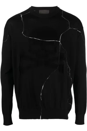 Philipp Plein Cracked-effect wool jumper