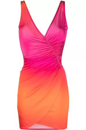 Louisa Ballou Ombré V-neck minidress