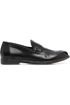 Moma Men Loafers - Grained-leather moccasin loafers